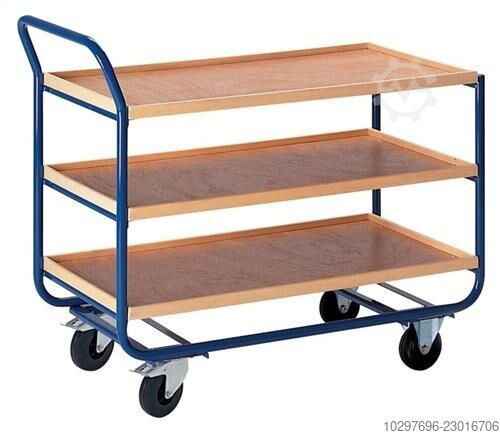 Table trolley with 3 wood-based panels - 1 unit  