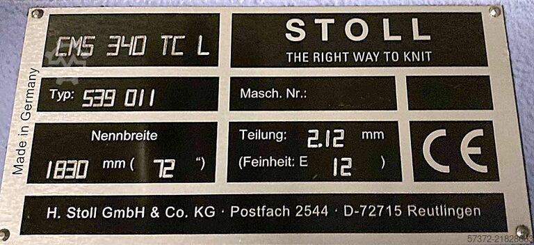 Flat Knitting Machines Stoll CMS