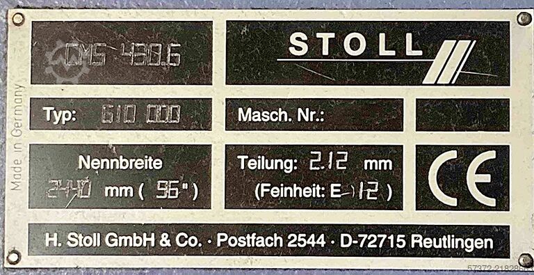 Flat Knitting Machines Stoll CMS