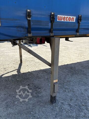Swap body with flatbed & tarp Wecon 7,82m Verzinkt Bordwand unter Plane