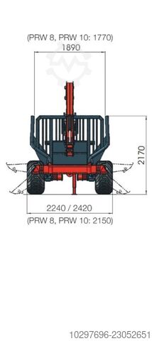 PERZL logging trailer type PRW 8-2, 8 t - 1 unit  