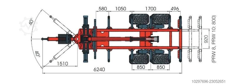 PERZL logging trailer type PRW 8-2, 8 t - 1 unit  