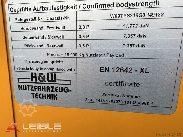 Anhänger mit Pritsche & Plane H&W*9,12m Jumbo-Tandem*Durchlade*SAF-Achsen*