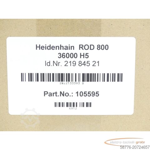 Component Heidenhain ROD 800 36000 H5 . 219 845 21 SN:2133393B generalüberholt mit 6 Monaten Gewährleistung!