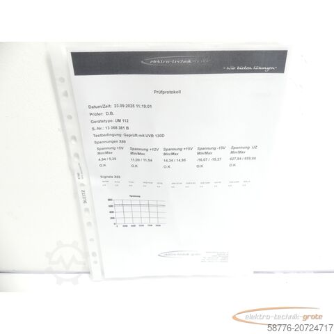 Component Heidenhain UM 112 ID 325 001-02 generalüberholt mit 3 Monaten Gewährleistung SN13068381B im Austausch (Exchange)