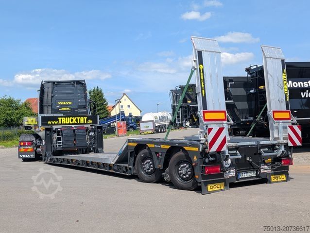Low loader semitrailer DOLL 2- Achs Tiefbett Tera mit überfahrbarem Heck
