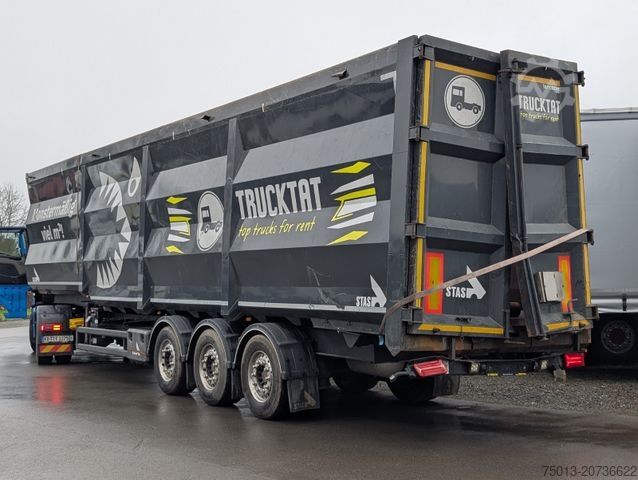 Kipper Auflieger STAS HardoX Stahl 86 m³, Liftachse, ALCOA, Unfaller