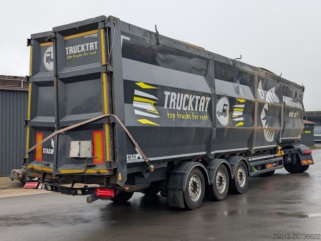 Kipper Auflieger STAS HardoX Stahl 86 m³, Liftachse, ALCOA, Unfaller