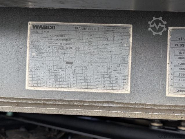 Kipper Auflieger STAS HardoX Stahl 86 m³, Liftachse, ALCOA, Unfaller