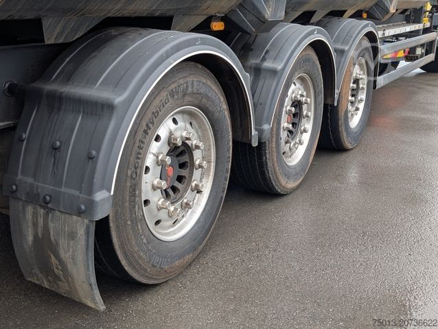 Kipper Auflieger STAS HardoX Stahl 86 m³, Liftachse, ALCOA, Unfaller