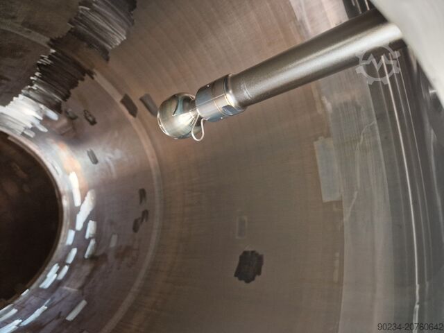 5.720 Liter 316L Edelstahl-Vakuum-Lagertank, 1.500 mm Durchmesser x 2.500 mm Zylinderlänge SCHWARTE-MILFOR 5,720 Litre