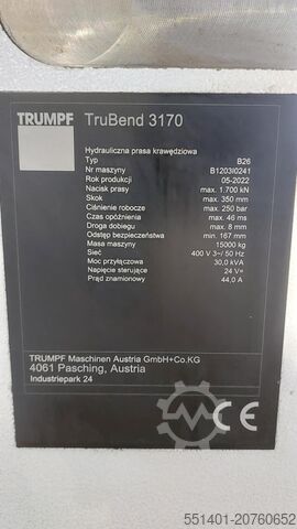 Abkantpresse Trumpf TruBend 3170 B26