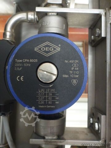 Gebrauchter Doppelschnecken-Kühlförderer von AMF, Modell HDS 250 x 3500 AMF HDS 250 x 3500