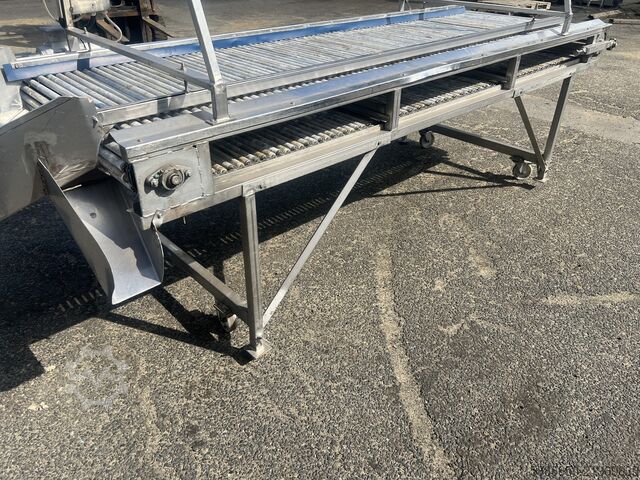Stainless steel roller inspection conveyor  
