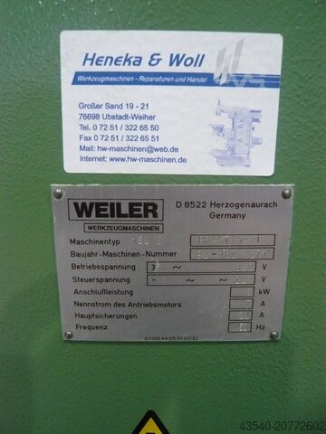 Leit-/Zugspindeldrehmaschine Weiler Praktikant 160B