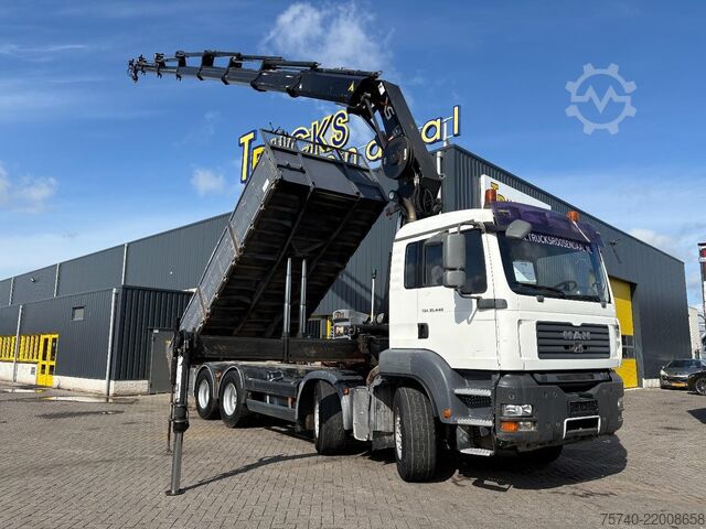 Crane MAN TGA + HIAB 322 E-7 HIPRO + TIPPER + 8X4 + REMOTE