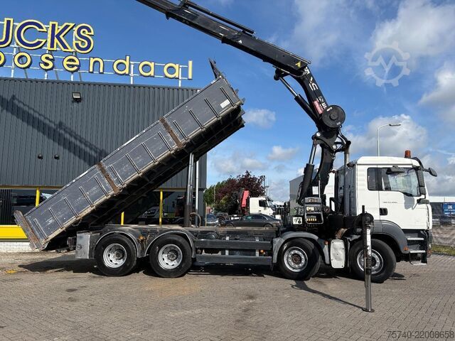 Crane MAN TGA + HIAB 322 E-7 HIPRO + TIPPER + 8X4 + REMOTE