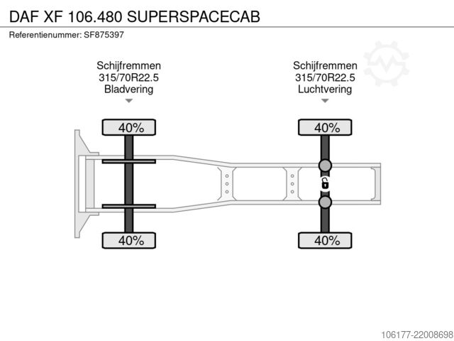 Standard-SZM DAF XF 106.480 SUPERSPACECAB