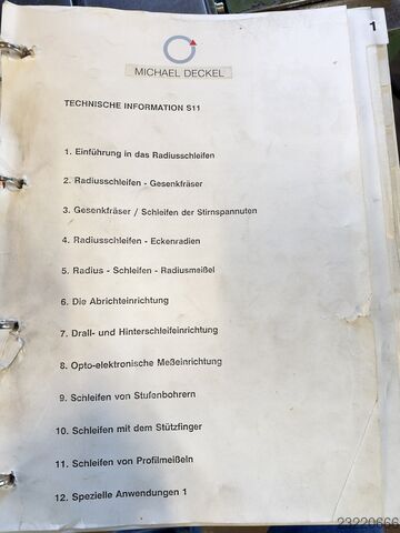 Werkzeugschleifmaschine DECKEL S11
