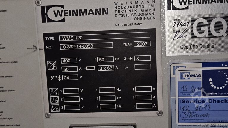 Joinery machine Weinmann WMS 120