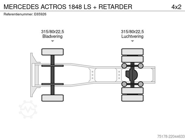 Standard tractor Mercedes-Benz ACTROS 1848 LS + RETARDER
