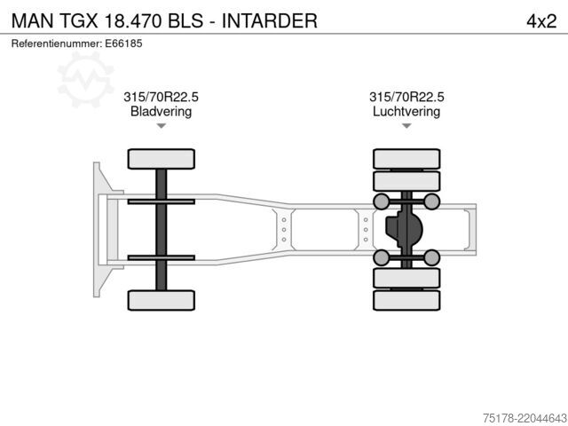 Standard tractor MAN TGX 18.470 BLS - INTARDER