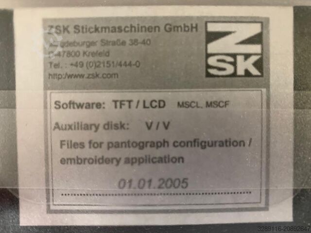 Stickmaschine ZSK XCF 1511-400