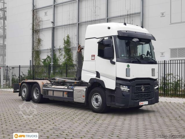 Roll-off tipper truck RENAULT T 480 6X2 SleeperCab Lenkachse Meiller RS 21.70