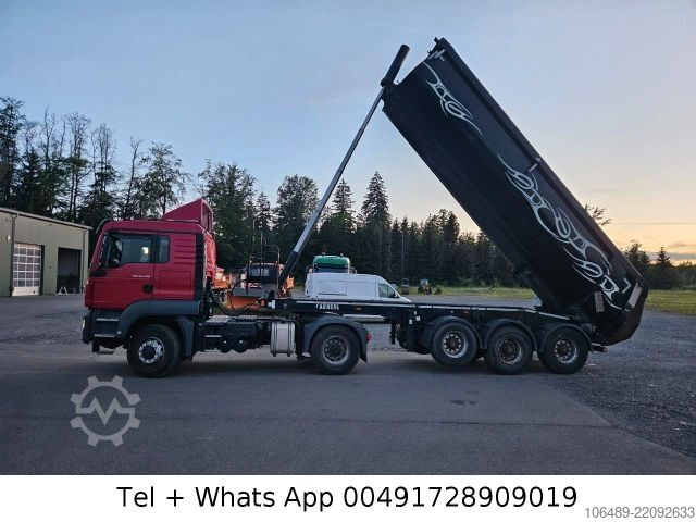 Tipper semitrailer CARNEHL 24 m CHKS/HH   Stahl  Kippmulde Plane Lift achse