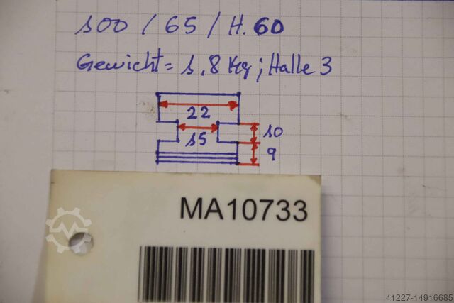 Interchangeable jaws Forkardt Breite 22 mm schrägverzahnt