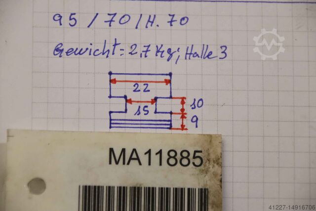 Wechselbacken Forkardt Breite 22 mm schrägverzahnt