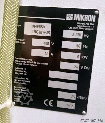 CNC Universal Milling Machine Mikron UME 560