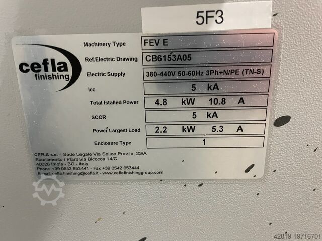 LUFTMESSER- TROCKNER Cefla SP-FEV, ECOGEL E4/5 + AQUADRY LA/5