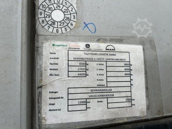 Auflieger mit Arbeitsbühne SCHWARZMüLLER PLATEAU-AUFLIEGER J SERIE