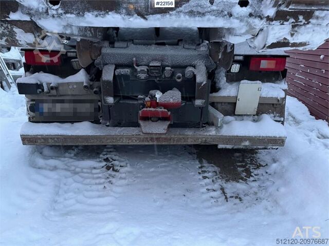 Hook arm system Volvo FM500 snow plough equipped tridem hook truck