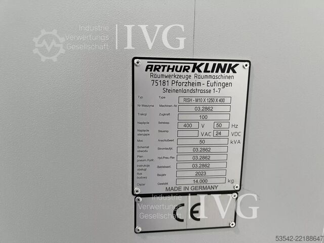 Räummaschine Arthur Klink RISH-M10X1250X400