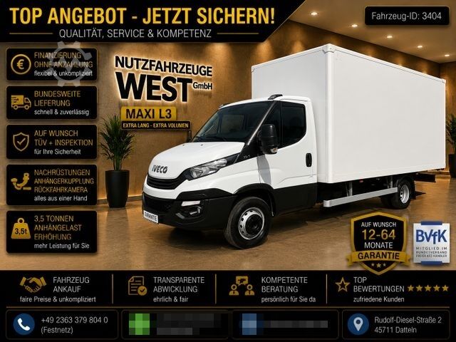 Box van IVECO Daily 72c18 Maxi XXL Koffer*1.Hand*Euro-6