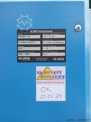 Screw air compressor ALMiG Variable 150