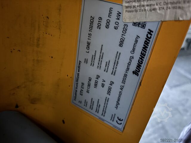 Schubmaststapler Jungheinrich ETV 216 Lithium