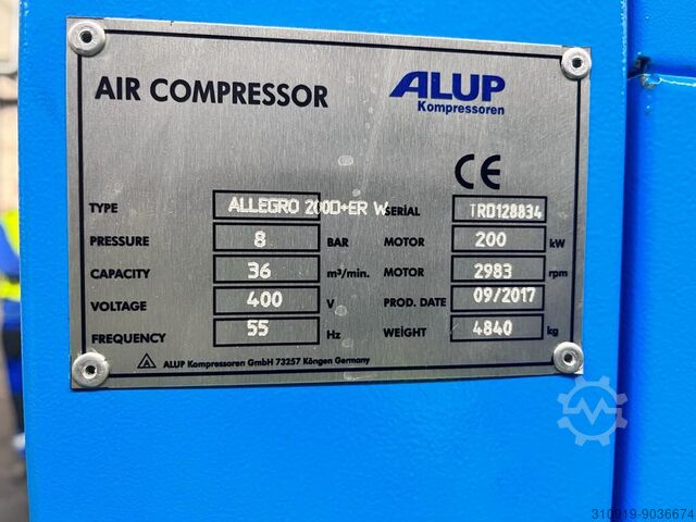 AIR COMPRESSOR ALLEGRO 200D+ER ALUP ALLEGRO200D+ER W