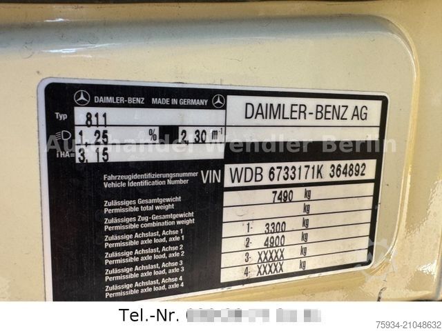 Sonstige MERCEDES-BENZ 811 gr Haus 6 Sitze rre  orig.31tkm