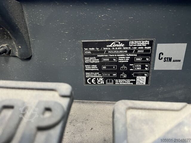 Electric 4-wheel forklift Linde E30L