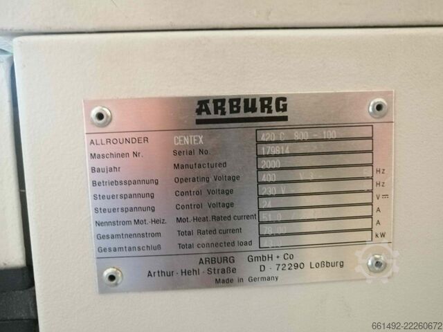 Spritzgießmaschine Arburg 420C 800-100
