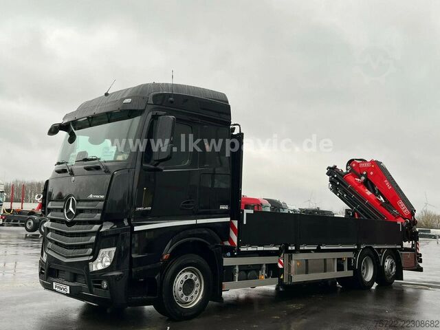Kranwagen Mercedes-Benz Actros 2548 6x2 Containerpritsche Fassi F545RA...