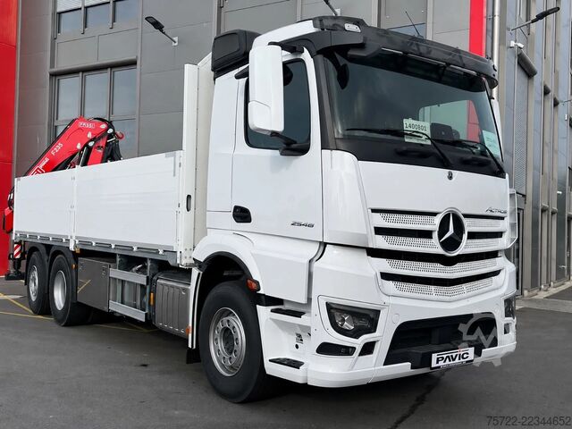 Loading platform Mercedes-Benz Actros 2548 L 6x2 M-FHS Baustoff-Pritsche FASSI...