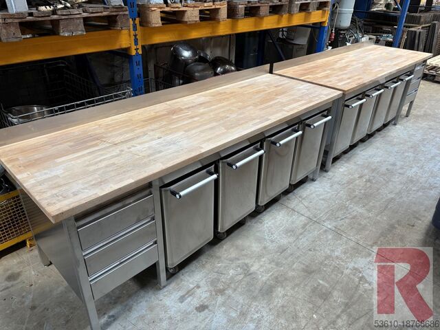 Arbeitstisch mit Buchenholzplatte