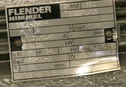 Geared motor 0.12 kW 46 rpm Flender Himmel** SC01-G56M4
