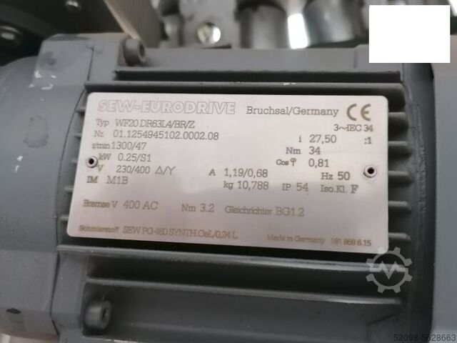 Roller conveyor curve 90° Dematic 1000003709, FB: 440 mm