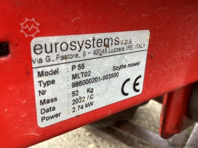 Used two-wheeled tractor with mower bar Eurosystems P55 EUROSYSTEMS P55