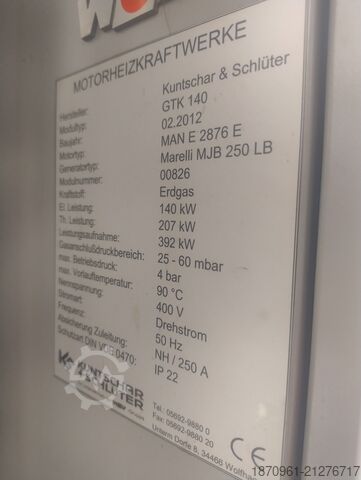 Blockheizkraftwerk MAN E2876